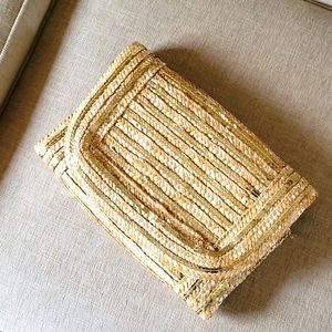 Sequin straw clutch